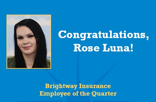 Brightway names Rose Luna Employee of the Quarter