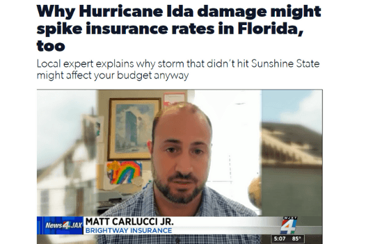 Brightway Agency Owner explains how Ida’s damage may cause premiums to go up thousands of miles away
