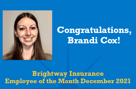 Brandi Cox Employee of the Month December 2021