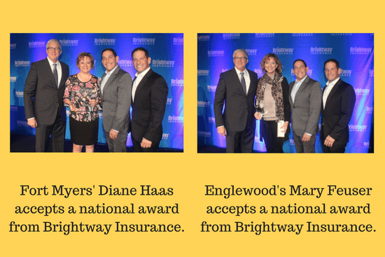 Fort Myers and Englewood Store Owners bring home top awards from Brightway Insurance