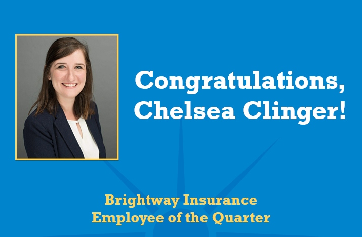 Brightway names Chelsea Clinger Employee of the Quarter
