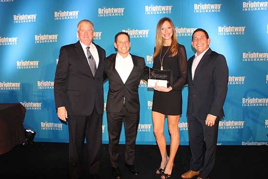 Kandie Landers wins 2016 Rookie of the Year award from Brightway Insurance