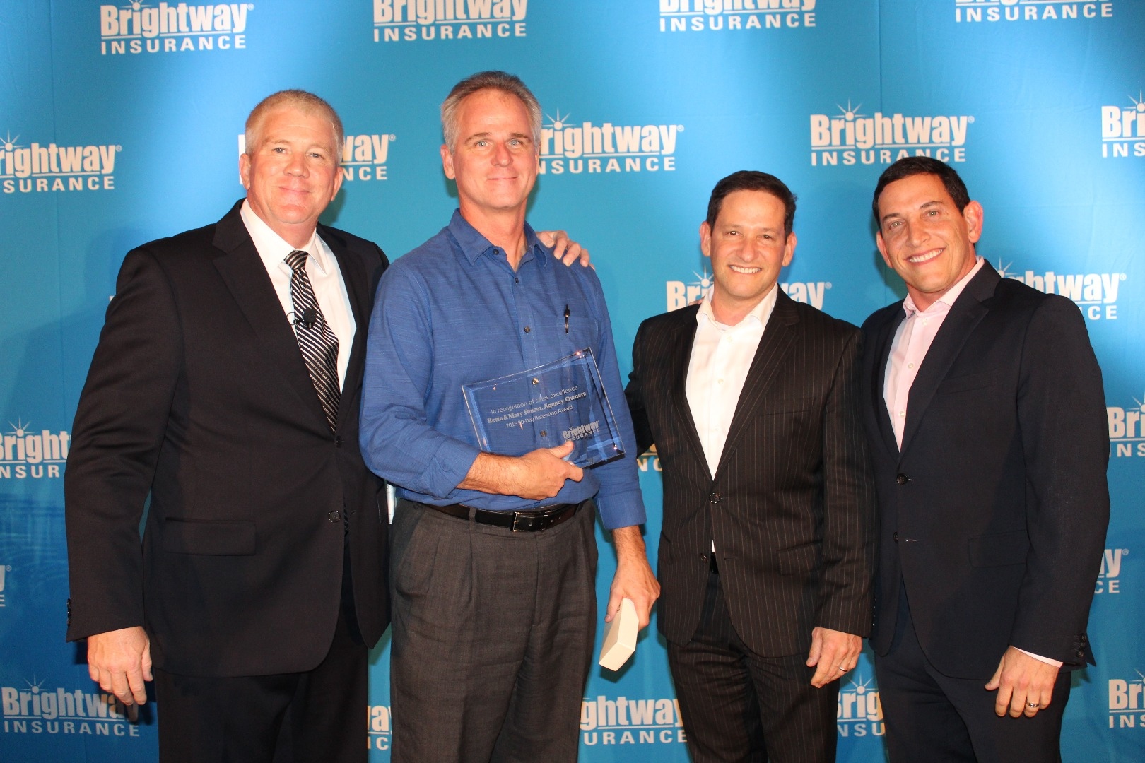 Brightway Insurance presents Kevin Feuser with 90-day Retention award
