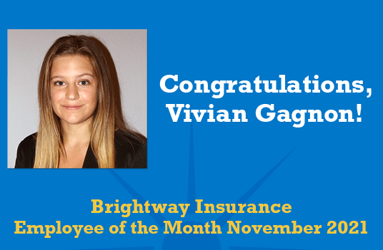 Vivian Gagnon Employee of the Month November 2021