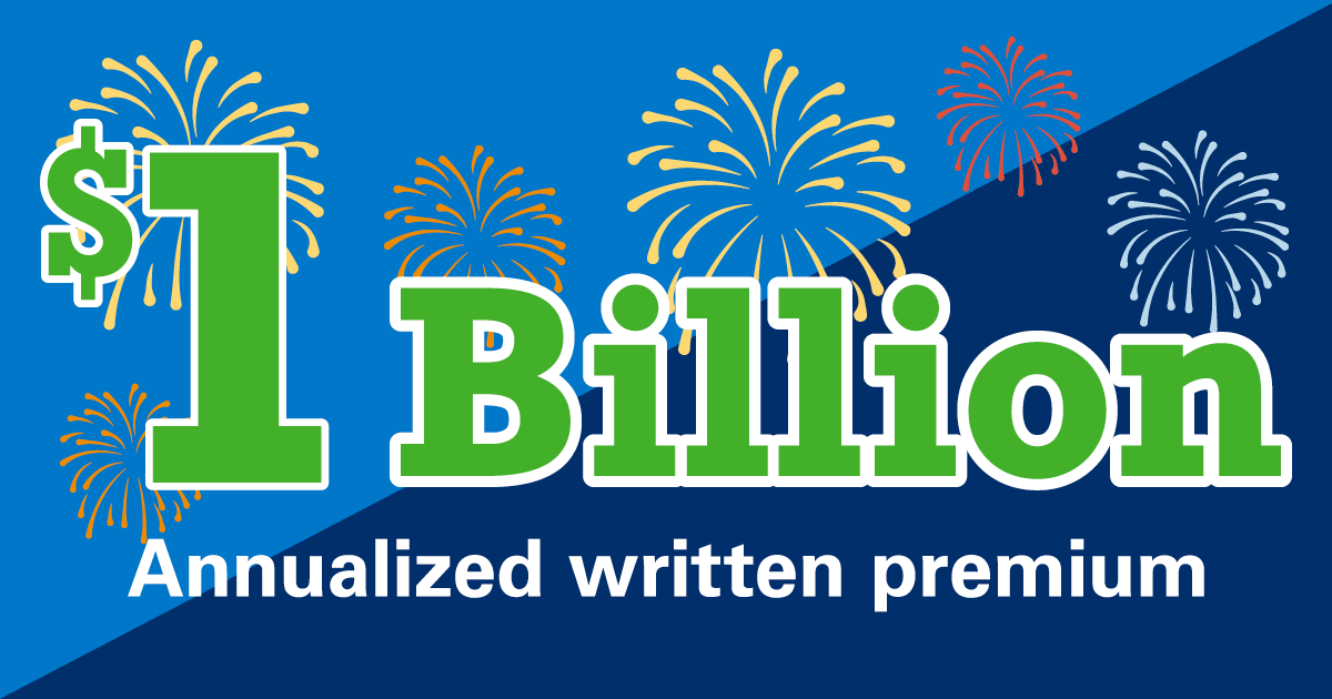 Brightway Insurance has surpassed $1 BILLION in annualized written premium!