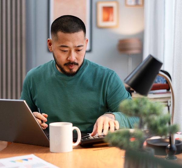 Man at desk